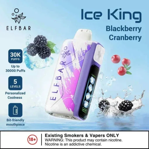 Elf Bar Ice King – Blackberry Cranberry – 30K 30000 Puffs - Buy Authentic Vape in Coimbatore - Vape Shop Coimbatore