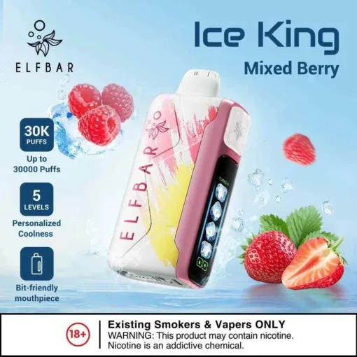 Elf Bar Ice King – Mixed Berries – 30K 30000 Puffs - Buy Authentic Vape in Coimbatore - Vape Shop Coimbatore