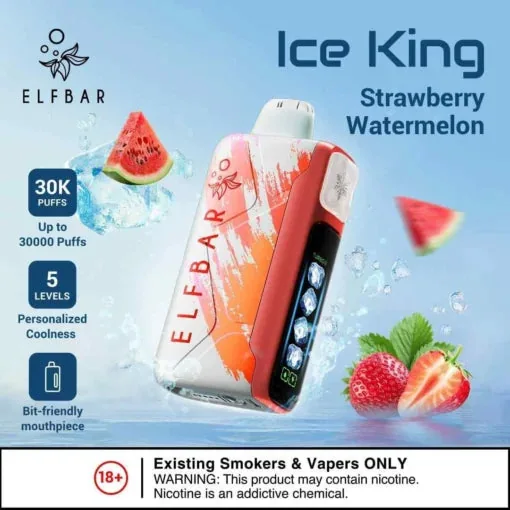 Elf Bar Ice King – Strawberry Watermelon – 30K 30000 Puffs - Buy Authentic Vape in Coimbatore - Vape Shop Coimbatore