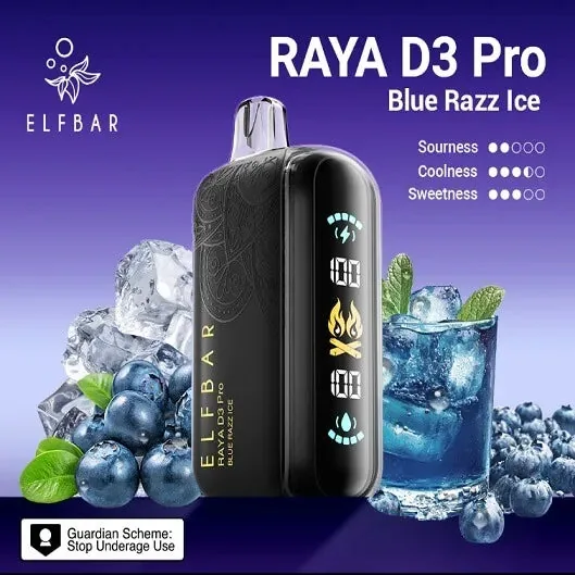 Elf Bar Raya D3 Pro 30K Blue Razz Ice 30000 Puffs - Buy Authentic Vape in Coimbatore - Vape Shop Coimbatore