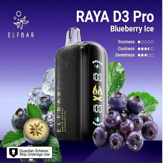 Elf Bar Raya D3 Pro 30K – Blueberry Ice 30000 Puffs - Buy Authentic Vape in Coimbatore - Vape Shop Coimbatore