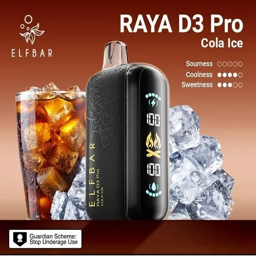Elf Bar Raya D3 Pro 30K – Cola Ice 30000 Puffs - Buy Authentic Vape in Coimbatore - Vape Shop Coimbatore