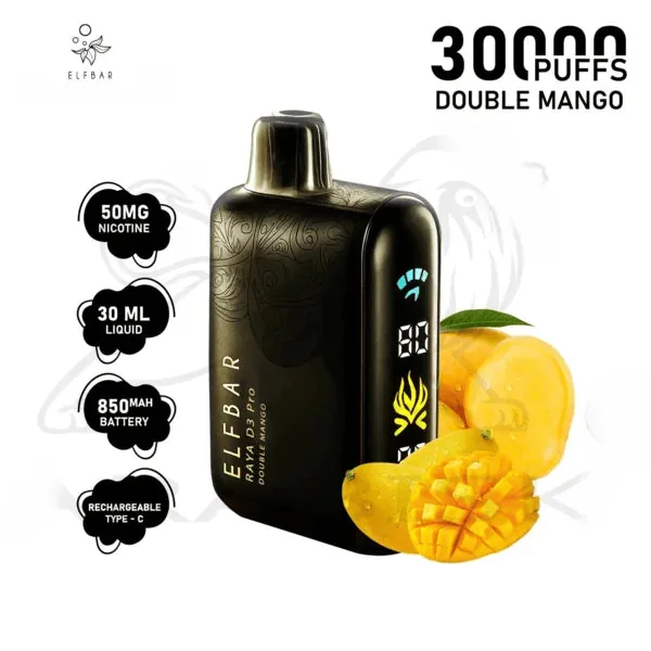 Elf Bar Raya D3 Pro -30k Double Mango 30000 Puffs - Buy Authentic Vape in Coimbatore - Vape Shop Coimbatore