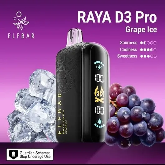 Elf Bar Raya D3 Pro -30k Grape Ice 30000 Puffs - Buy Authentic Vape in Coimbatore - Vape Shop Coimbatore