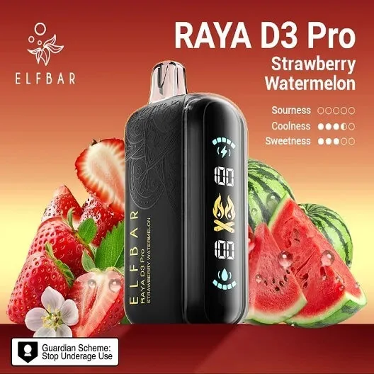Elf Bar Raya D3 Pro – Strawberry Watermelon - Buy Authentic Vape in Coimbatore - Vape Shop Coimbatore