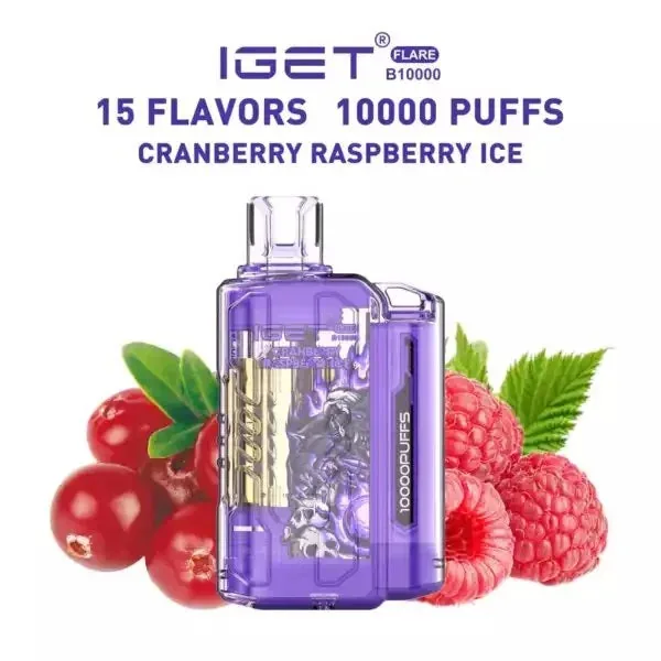Iget Flare B10000 – Cranberry Raspberry Ice - Buy Authentic Vape in Coimbatore - Vape Shop Coimbatore