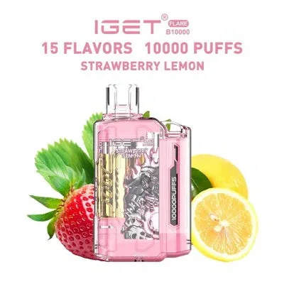 Iget Flare B10000 – Strawberry Lemon - Buy Authentic Vape in Coimbatore - Vape Shop Coimbatore