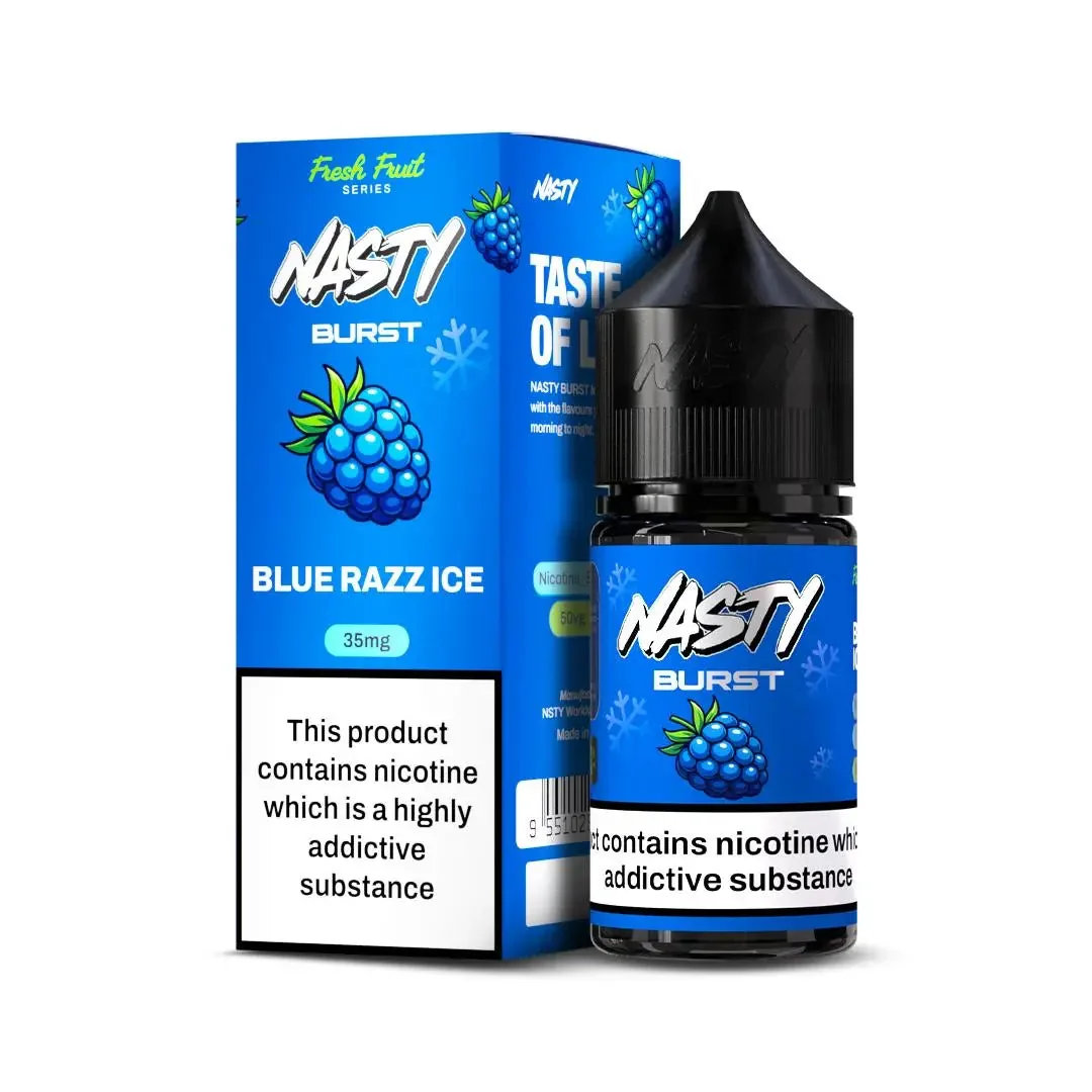 Nasty Burst Nic Salts – Blue Razz Ice - Buy Authentic Vape in Coimbatore - Vape Shop Coimbatore