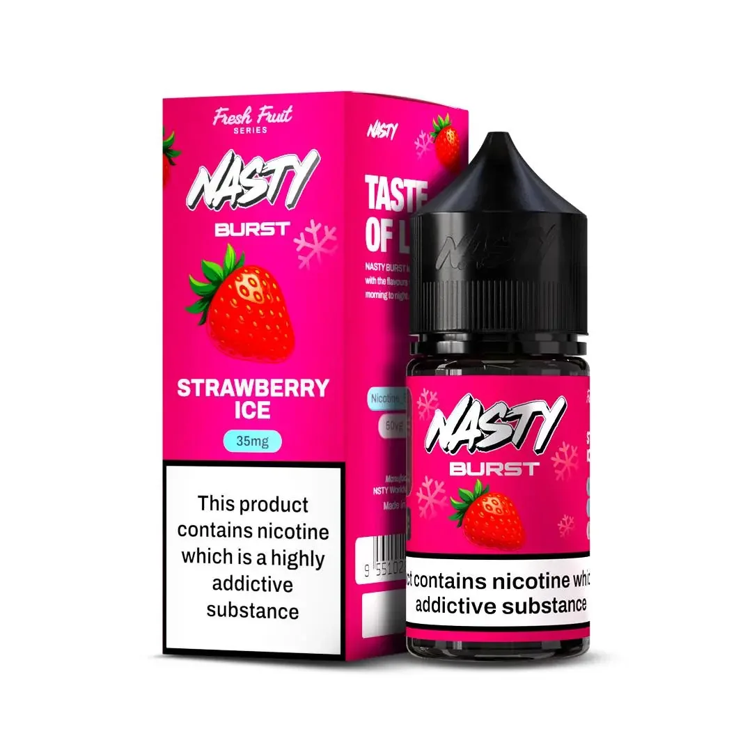 Nasty Burst Nic Salts – Strawberry Ice - Buy Authentic Vape in Coimbatore - Vape Shop Coimbatore