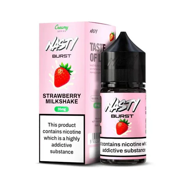 Nasty Burst Nic Salts – Strawberry Milkshake - Buy Authentic Vape in Coimbatore - Vape Shop Coimbatore