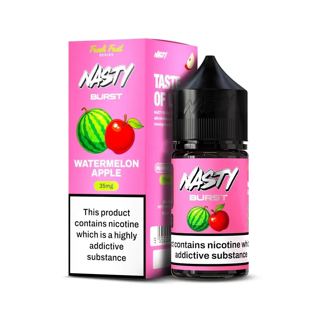 Nasty Burst Nic Salts – Watermelon Apple - Buy Authentic Vape in Coimbatore - Vape Shop Coimbatore